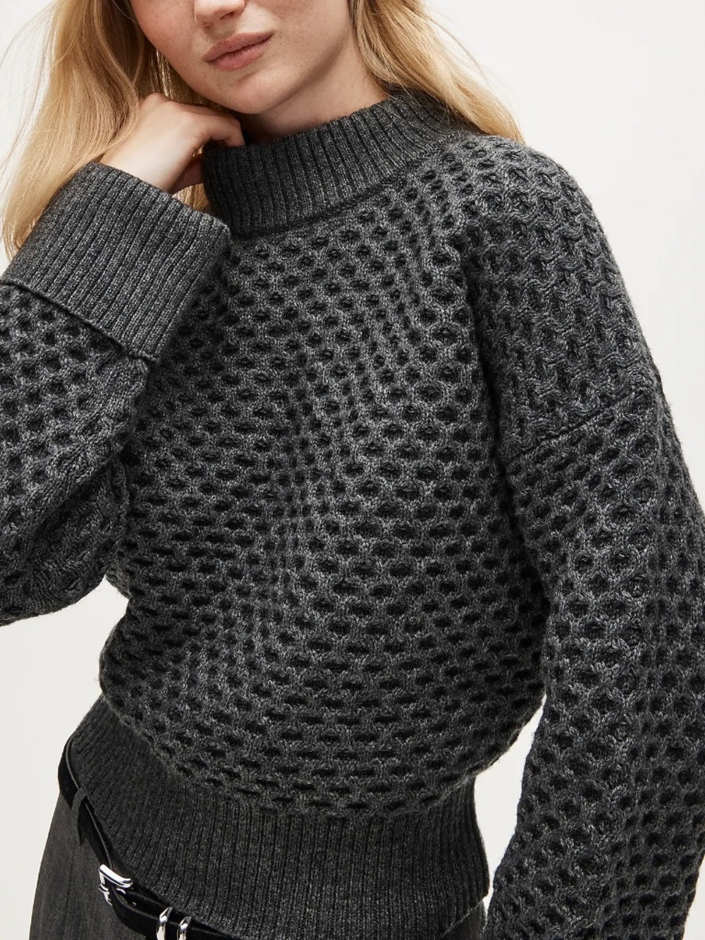 J Crew | Honeycomb Mockneck Sweater | Small